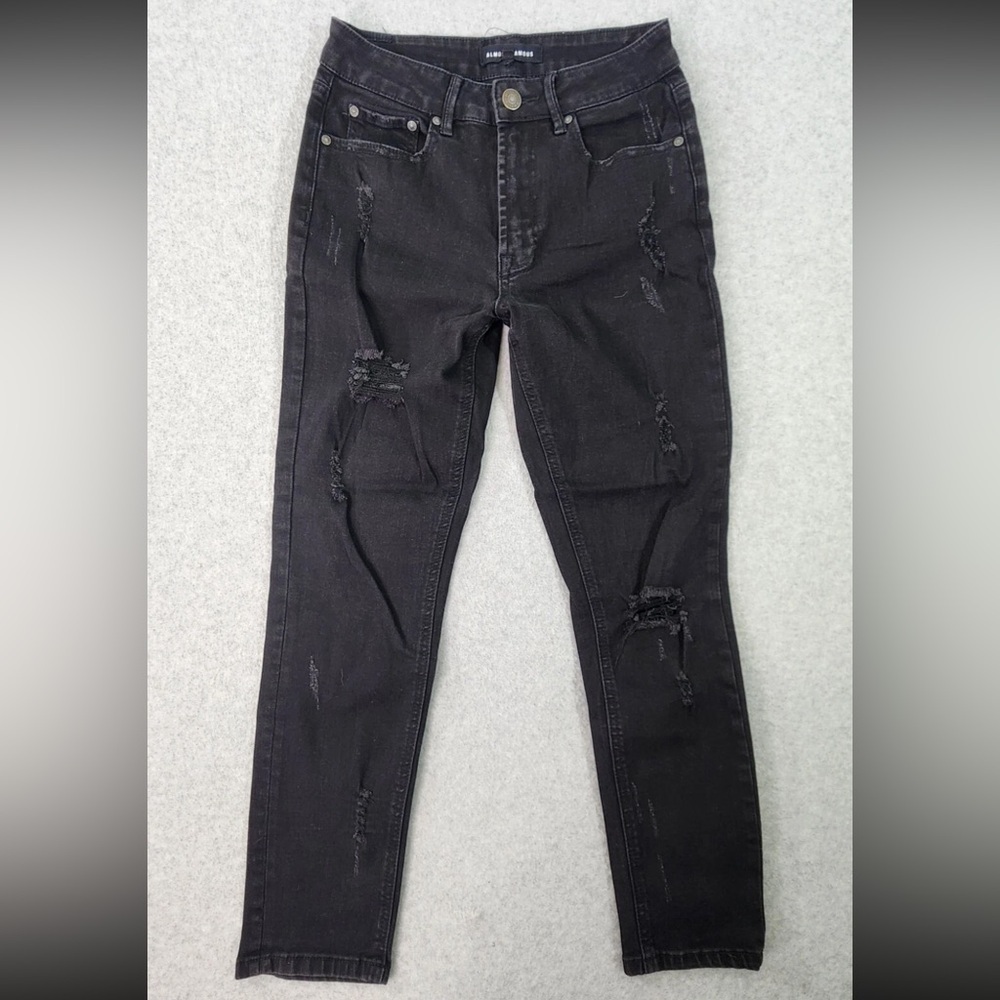 Distressed Black Women Jeans Almost Famous